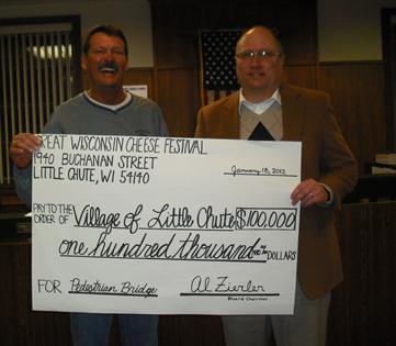 2012Jan - CFest 100000 donation - board mtg pic of check presentation