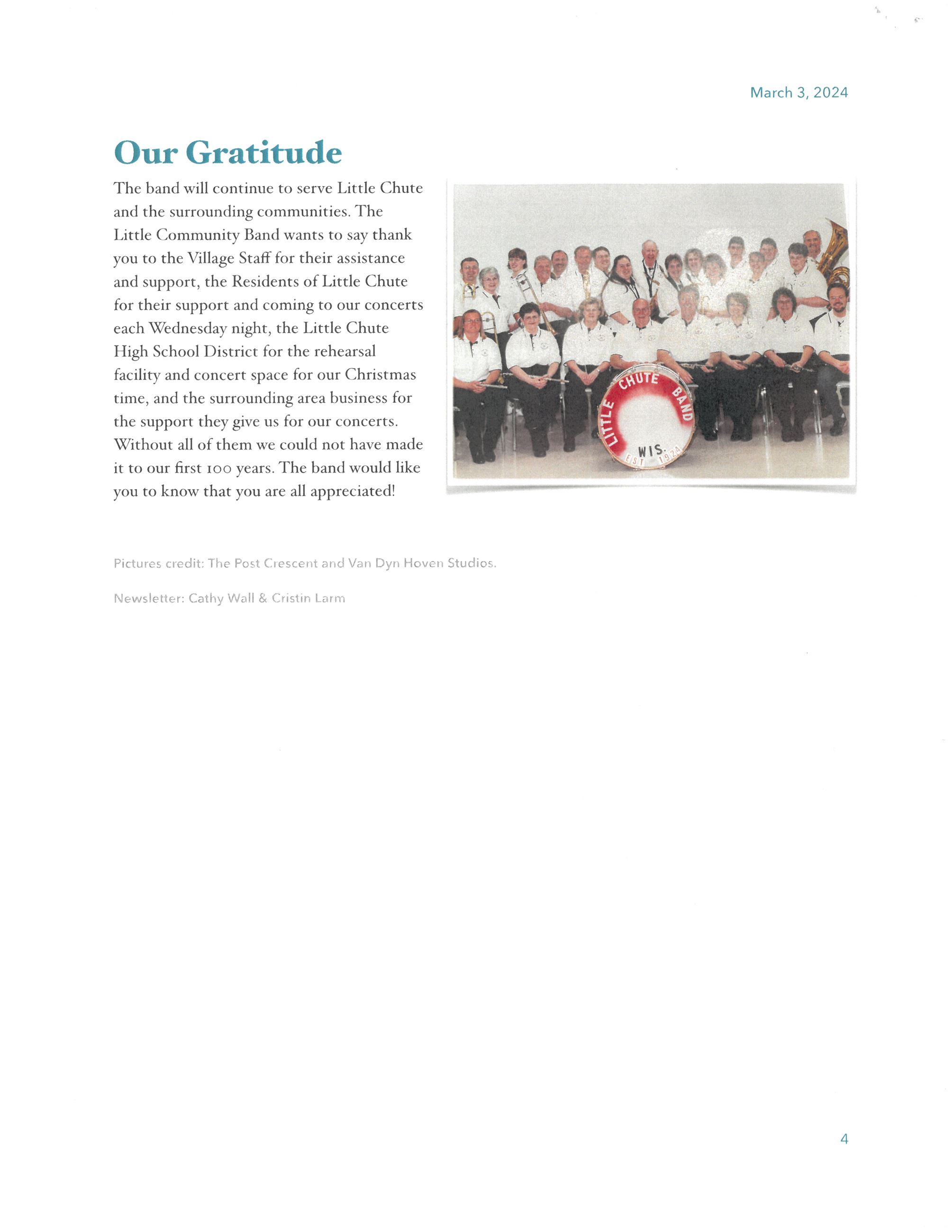 2024 Community Band Newsletter - pg 4